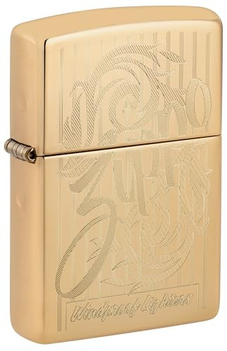 Zippo Pocket Lighter Design Brass High Polish Brass Pocket Lighter | Amazon (US)