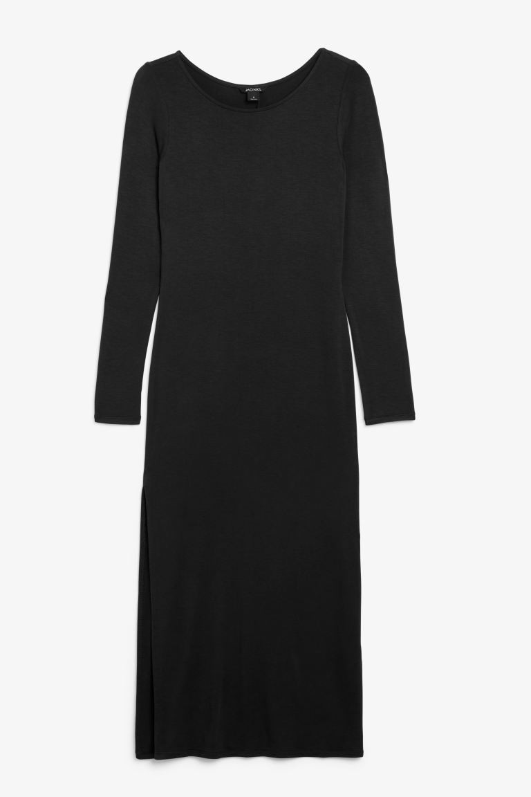 Langärmeliges Bodycon-Kleid - Schwarz - Ladies | H&M DE | H&M (DE, AT, CH, NL, FI)