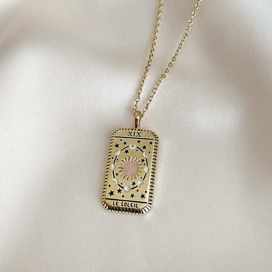 Le Soleil Gold Tarot Necklace | Wanderlust + Co