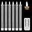 GenSwin Flameless Black Taper Candles Flickering with 10-Key Remote, Battery Operated Led Warm 3D... | Amazon (US)