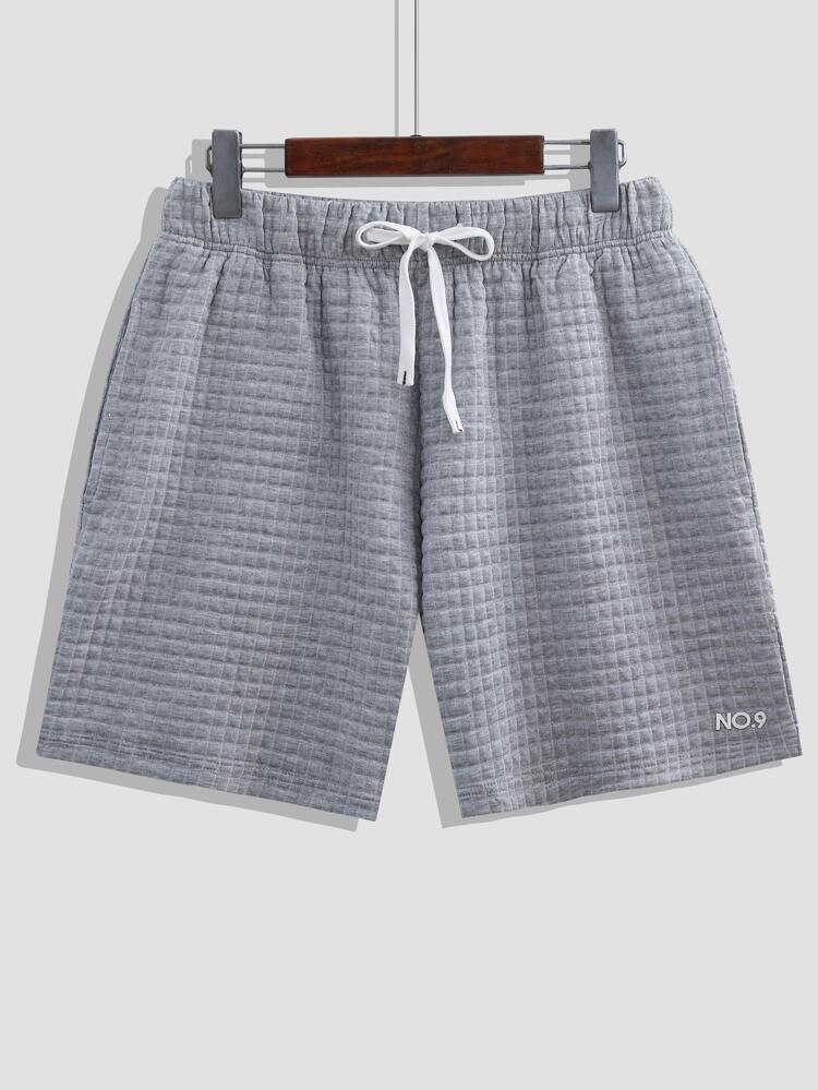 Men Drawstring Waffle Knit Shorts | SHEIN