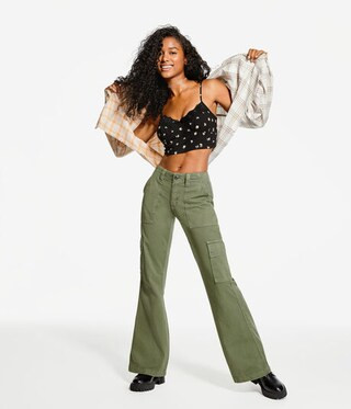 Low-Rise Flare Utility Cargo Pants | Aeropostale