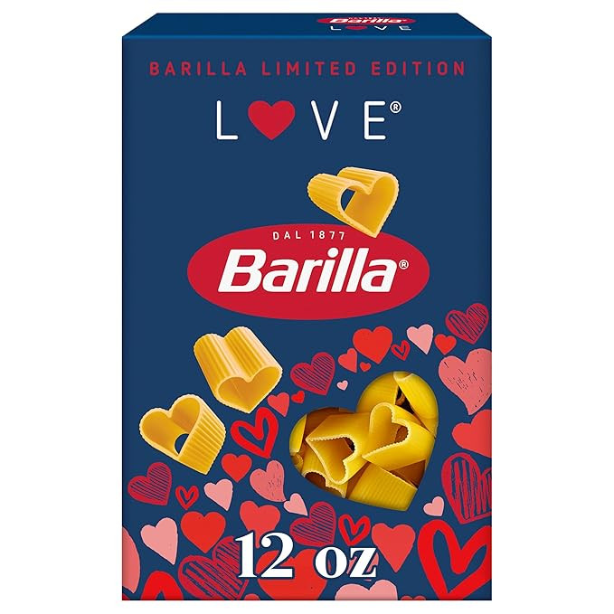 Barilla Limited Edition Love Pasta, Non-GMO Heart Shaped Pasta Made with Durum Wheat Semolina - K... | Amazon (US)