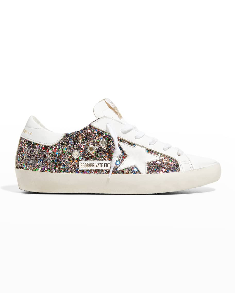 Golden Goose Superstar Multicolored Glitter Low-Top Sneakers | Neiman Marcus