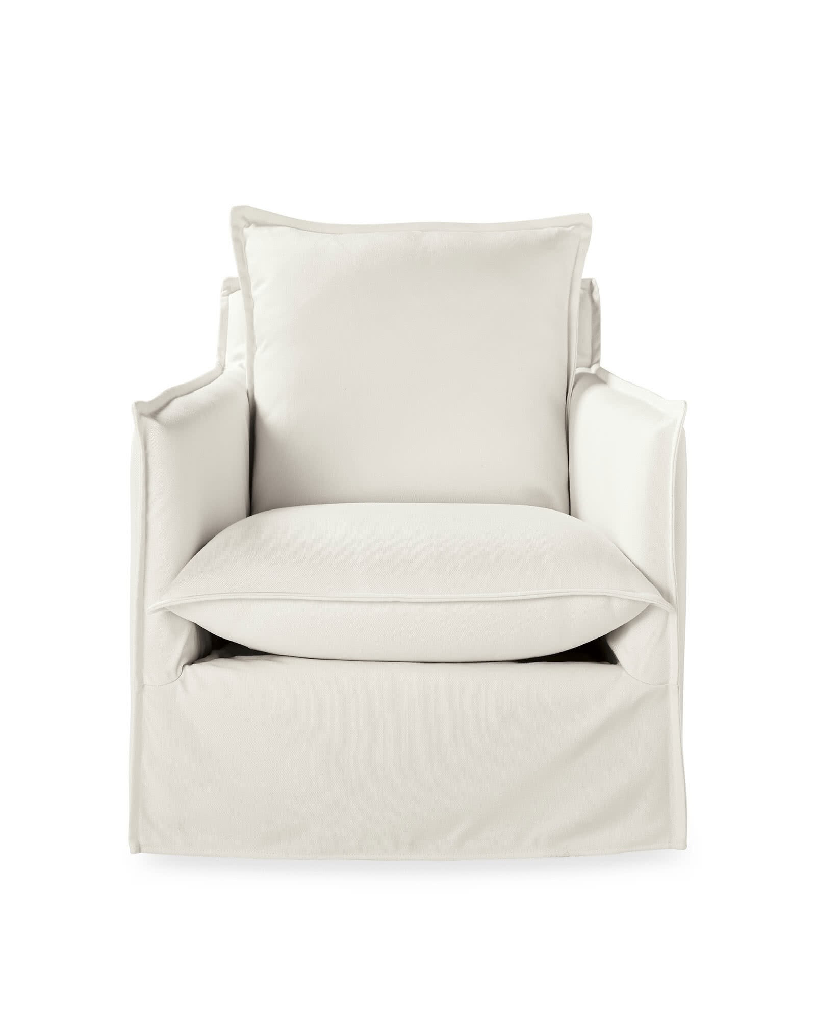Sundial Outdoor Swivel Chair - Slipcovered | Serena and Lily