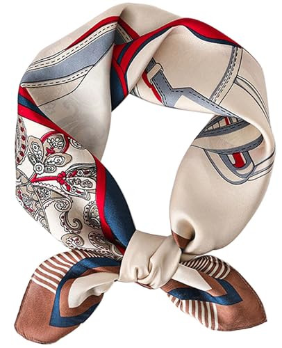 Dailyacc Hair Bandanas Scarf For Women Lightweight Fashion Neck Silk Satin Head Scarves For Sleep... | Amazon (US)