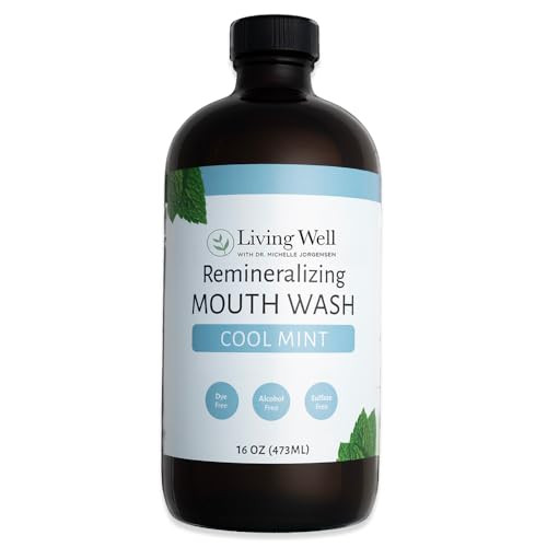 Living Well with Dr. Michelle Cool Mint Remineralizing Mouthwash | Hydroxyapatite & Colloidal Silver Formula | Alcohol-Free | Fluoride-Free Mouth Rinse | Amazon (US)