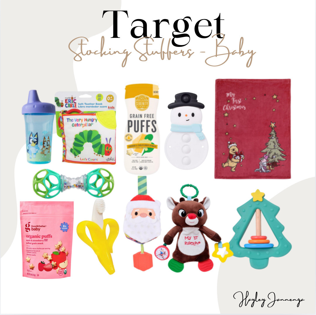 Target baby stocking stuffers 
Infant
Toddler 
Gift guide 
On sale
Deals
Under $10
Under $15
Christmas
Holiday
Birthday 
1st Christmas 
Toys
Bluey 

#LTKBaby #LTKGiftGuide #LTKHoliday