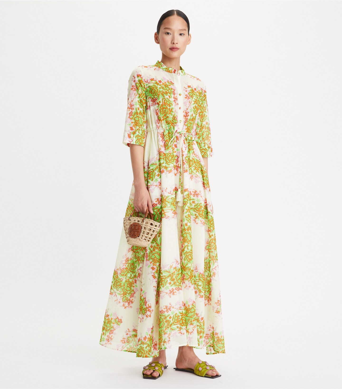 Printed Shirtdress: Women's Designer Coverups | Tory Burch | Tory Burch (US)