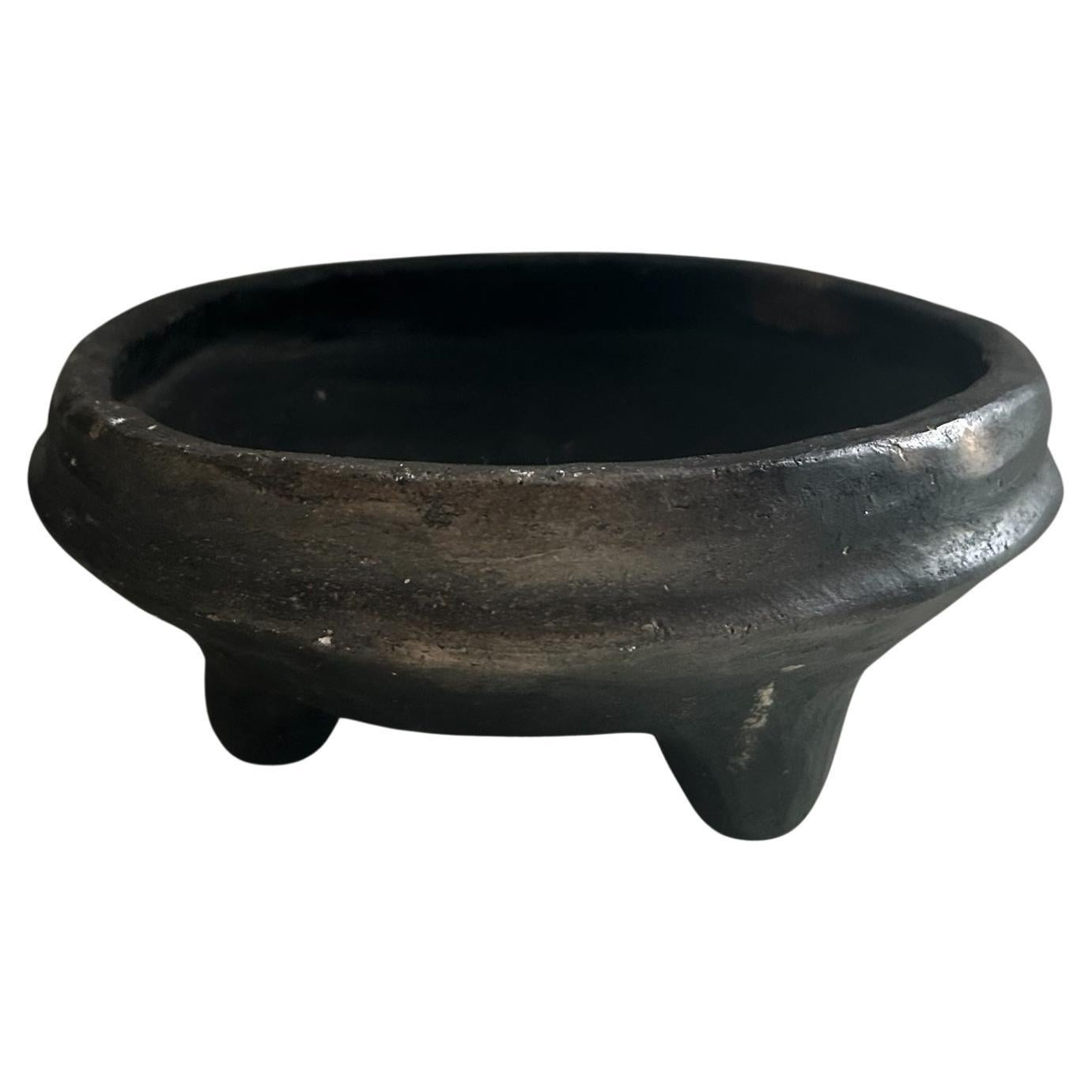 Ceremonial Black Patinated Pottery Vessel | 1stDibs