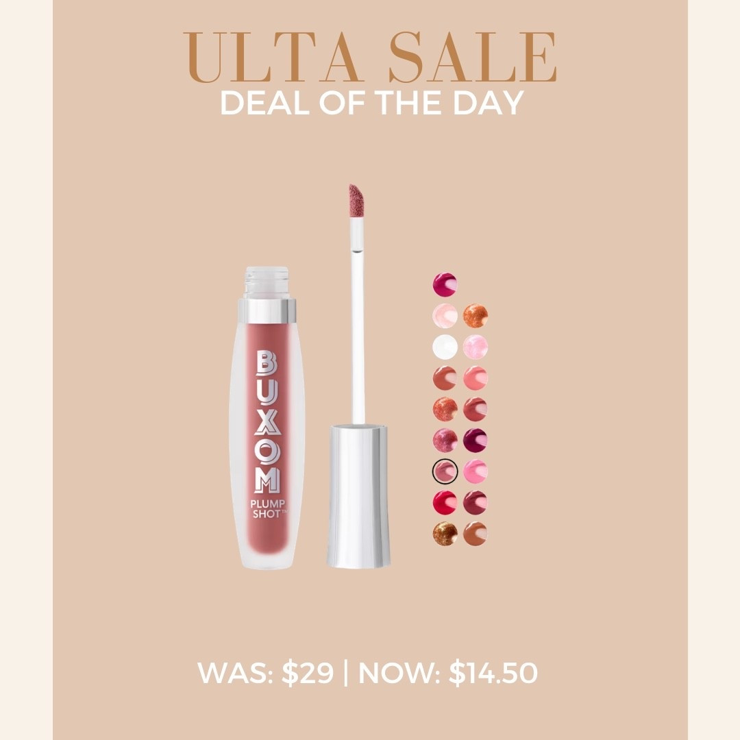 Ulta Deal of the Day ✨
Buxom Plump Shot Lip Gloss 
Was: $29 | Now: $14.50

#LTKBeauty
