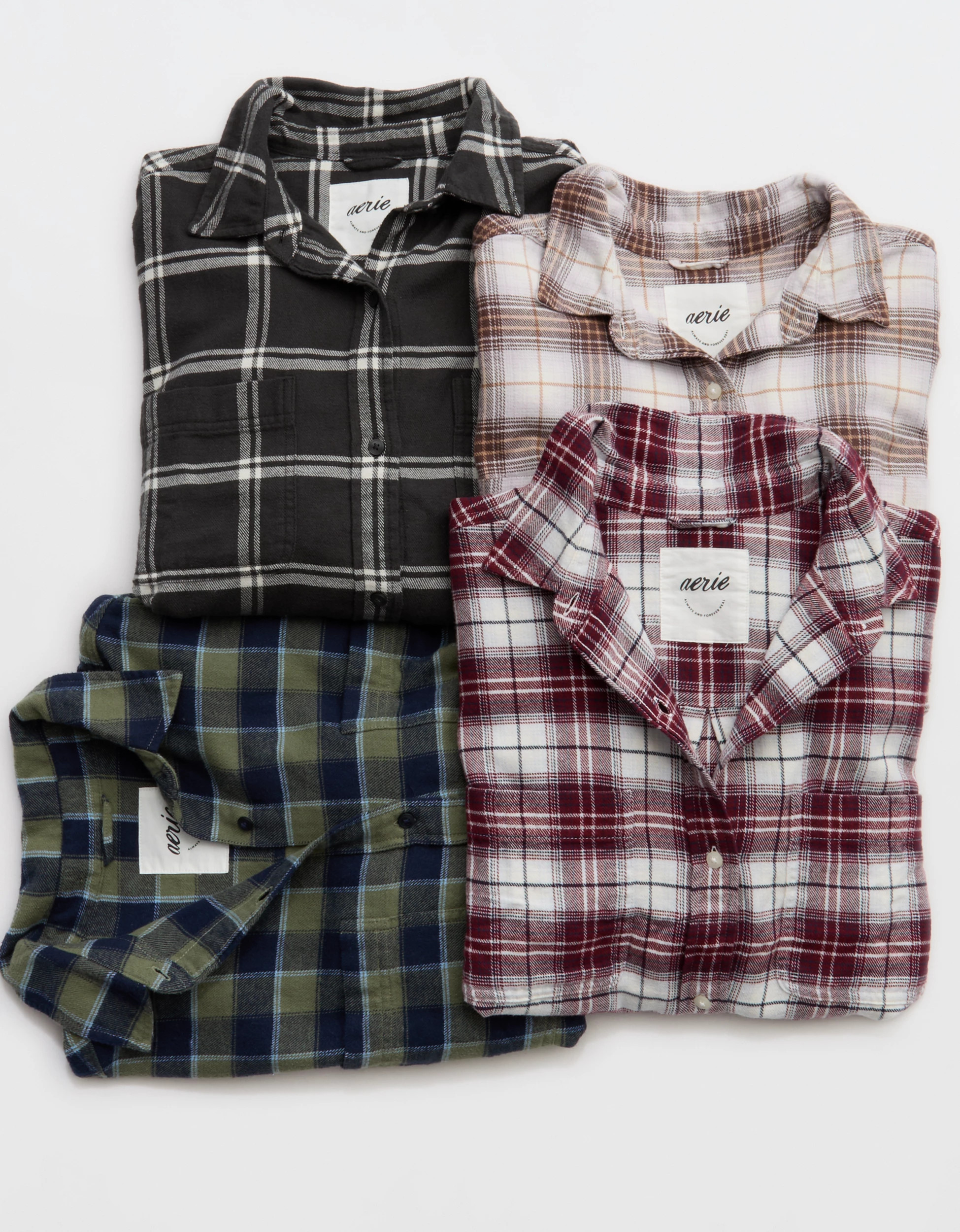 Aerie Anytime Fave Flannel Button Down Shirt | American Eagle Outfitters (US & CA)