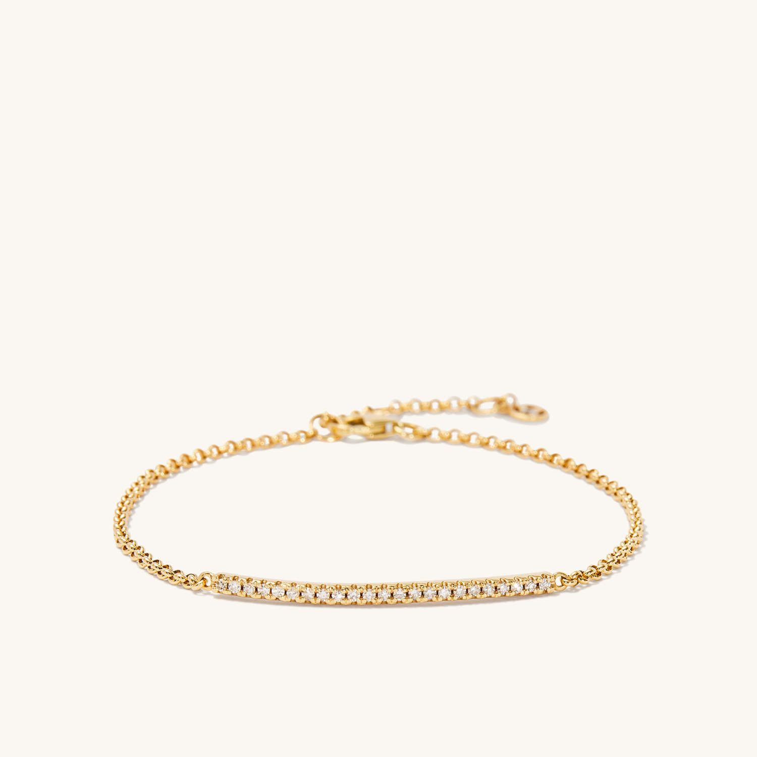 Pavé Diamond Bar Bracelet | Mejuri (Global)