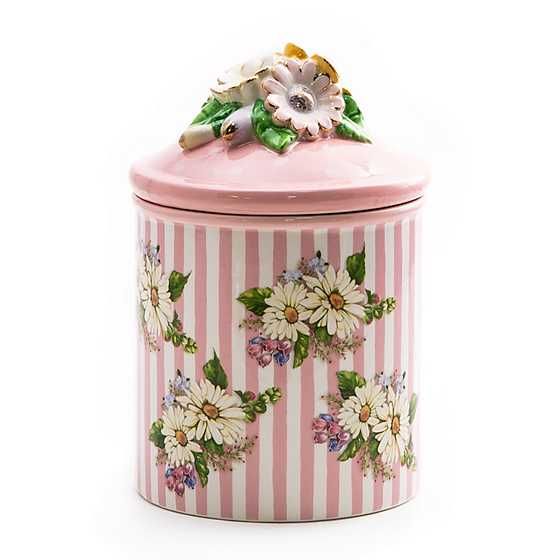 MacKenzie-Childs | Wildflowers Small Canister - Pink | MacKenzie-Childs