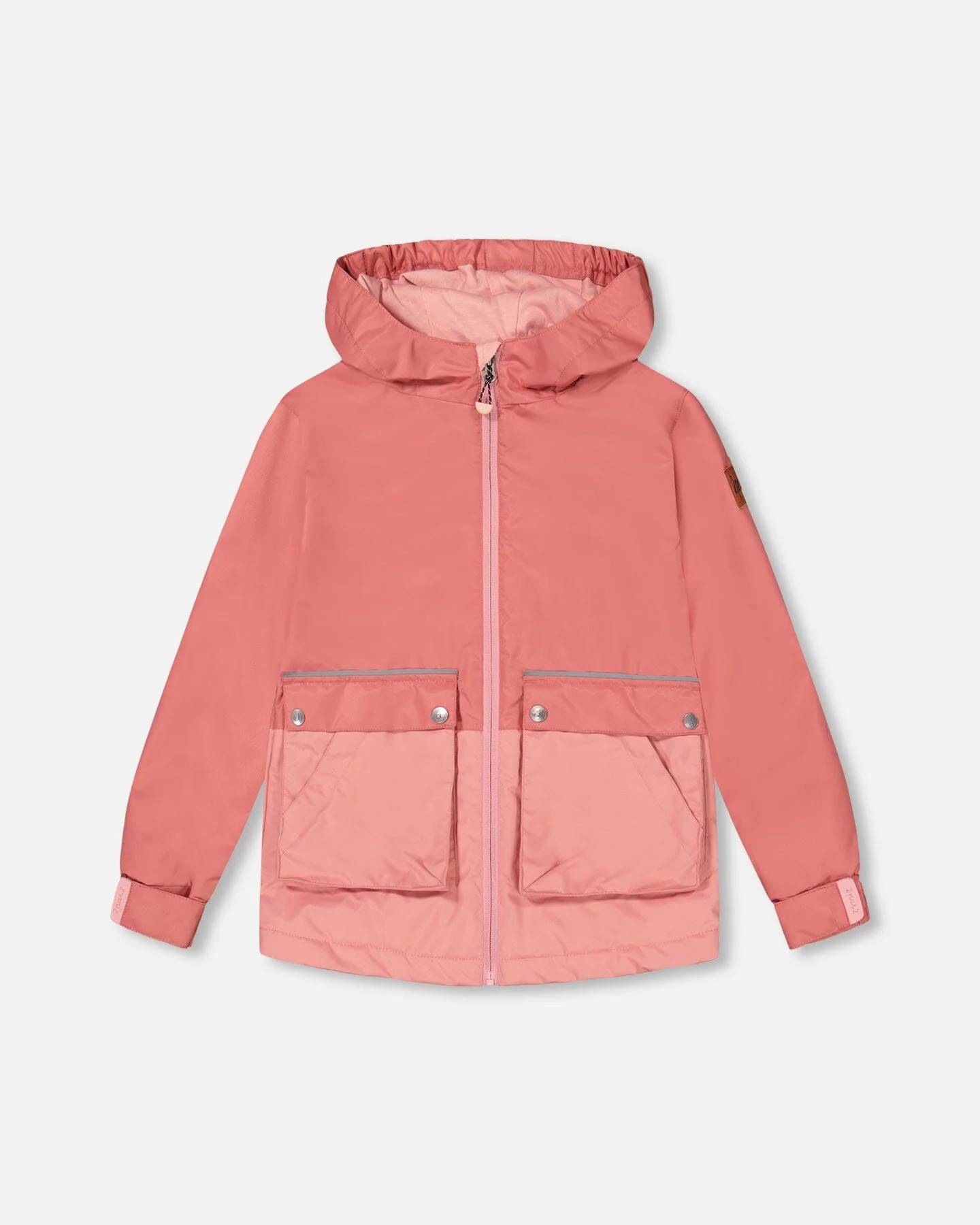 Hooded Colorblock Parka Ancient Rose | Deux par Deux Childrens Designer Clothing
