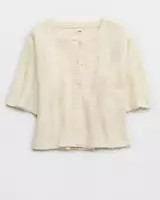 Aerie Unreal Short Sleeve Cardigan | American Eagle Outfitters (US & CA)
