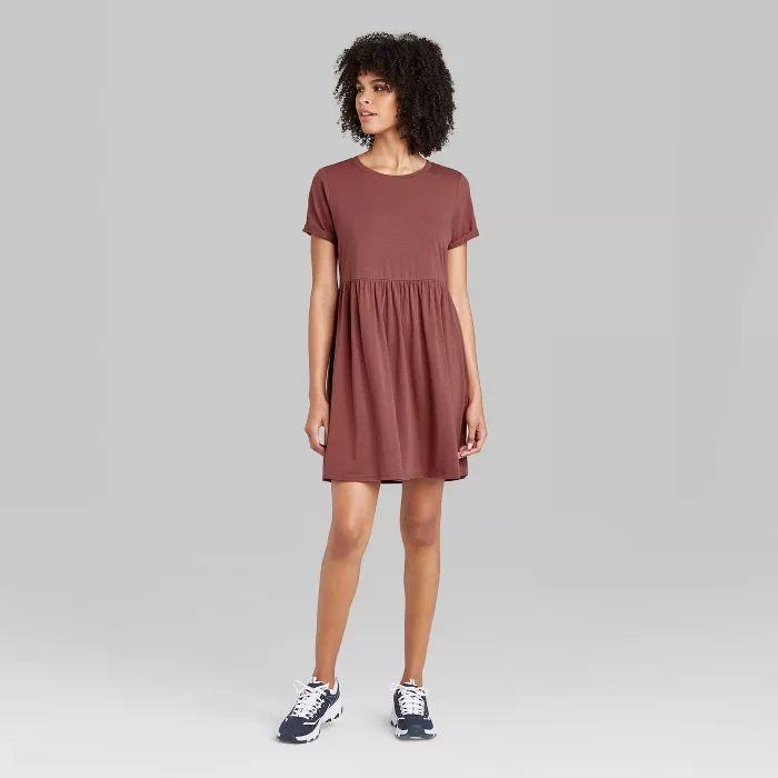 Women's Short Sleeve Knit Babydoll Dress - Wild Fable™ (Regular & Plus) | Target