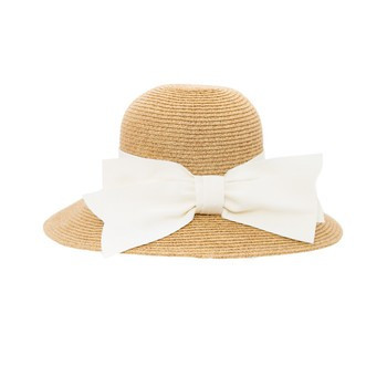Black Packable Wide Bow Sunhat | Tuckernuck (US)