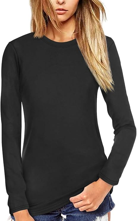 Beluring Women T Shirt Short/Long Sleeve Crew Neck Tee Tops Blouse | Amazon (US)