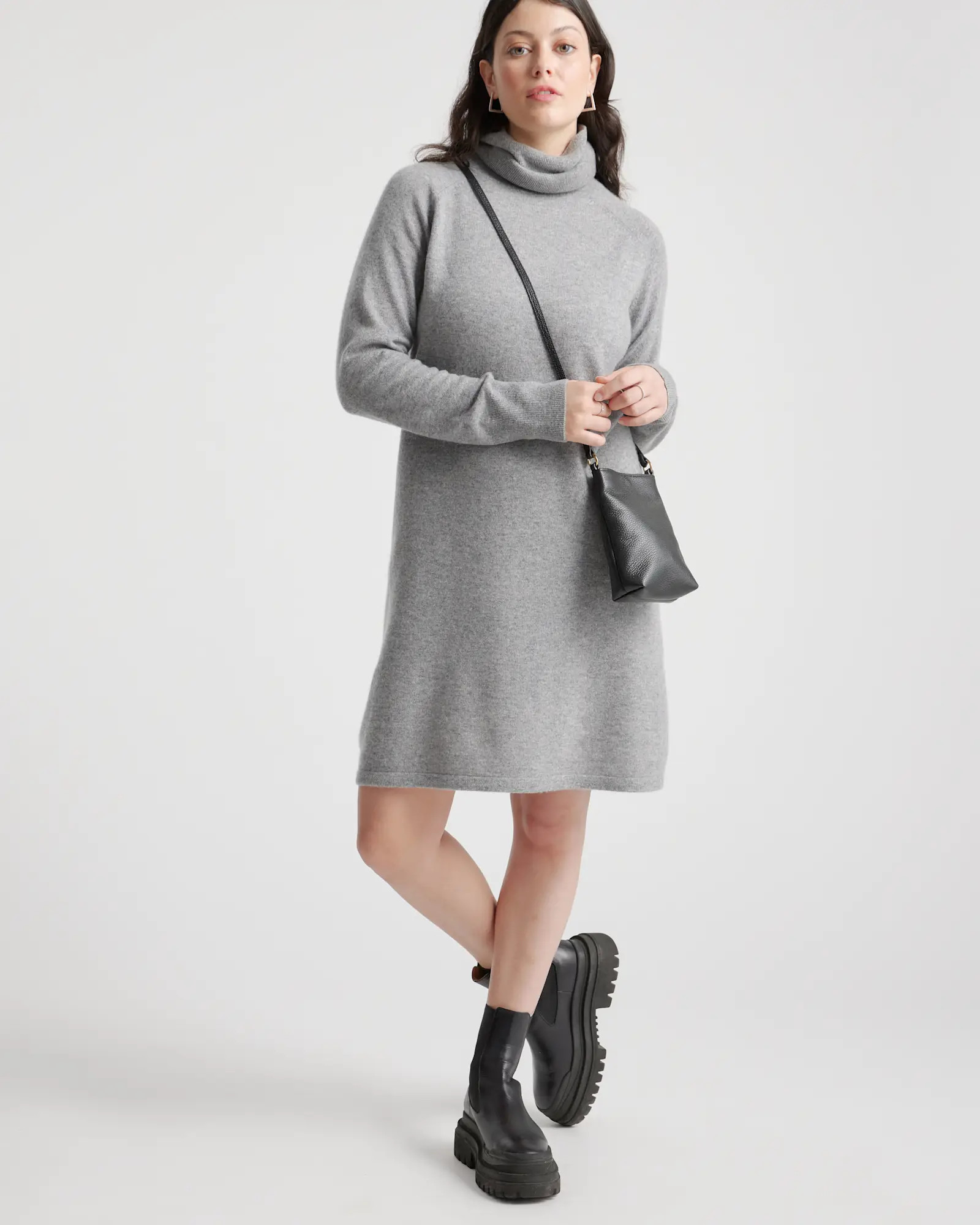 Mongolian Cashmere Turtleneck Sweater Dress | Quince