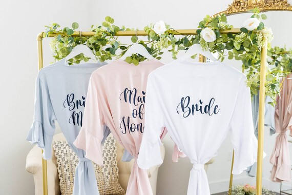 Bridesmaid Robes Bridesmaid Gifts Bridal Party Robes for Bridesmaids Bride Gift Ruffle Robe BR140 | Etsy (US)