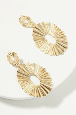 Fluted Fan Drop Earrings | Anthropologie (US)