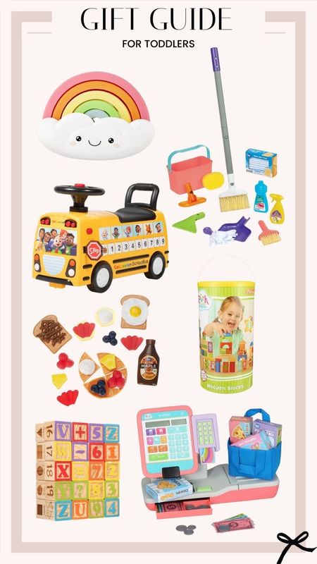 Gift guide for toddlers. I love this grocery shopping toy and alphabet building blocks. 

#LTKkids #LTKGiftGuide #LTKSeasonal
