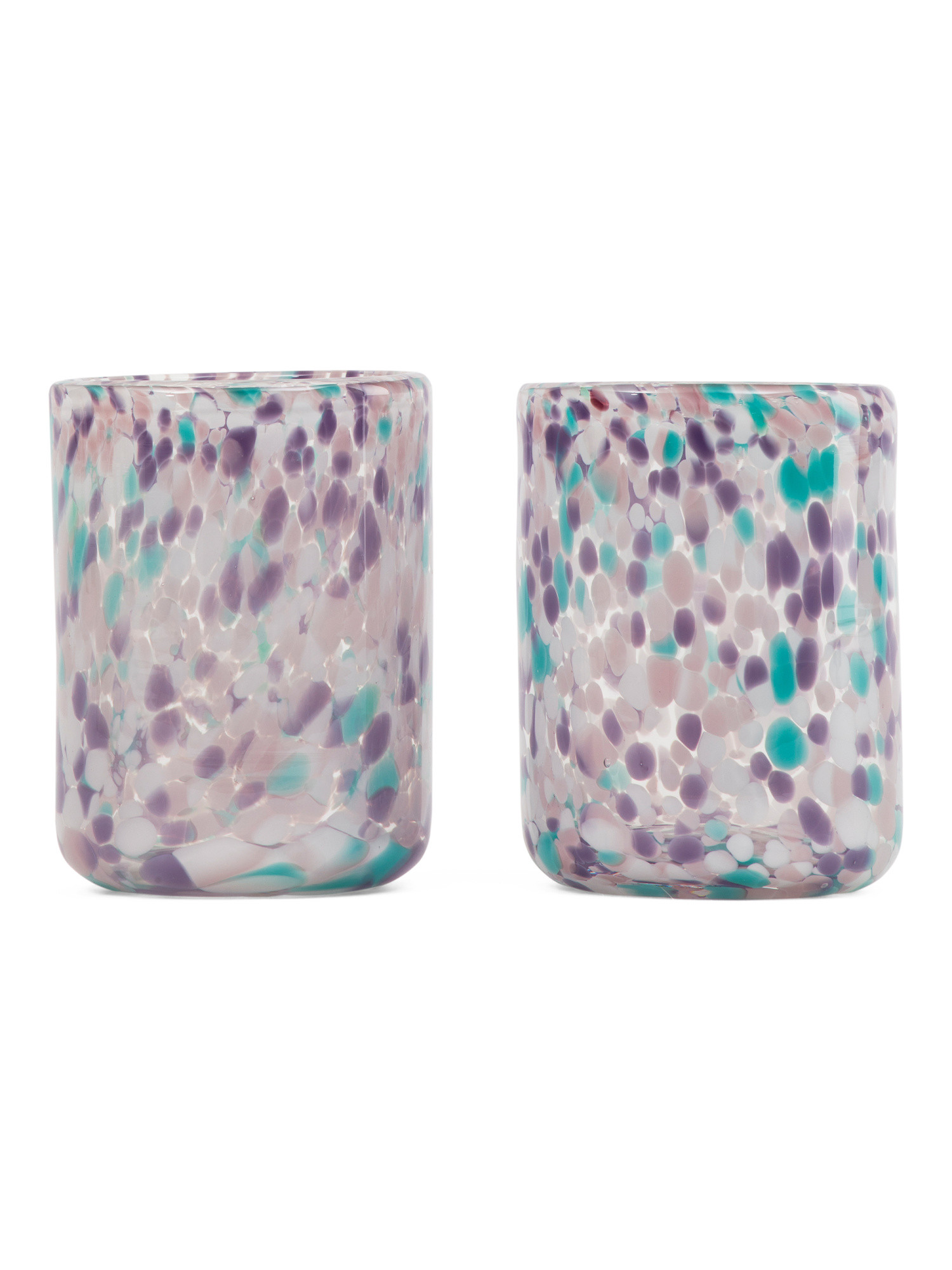 Set Of 2 Speckled Double Old Fashioned Glasses | TJ Maxx