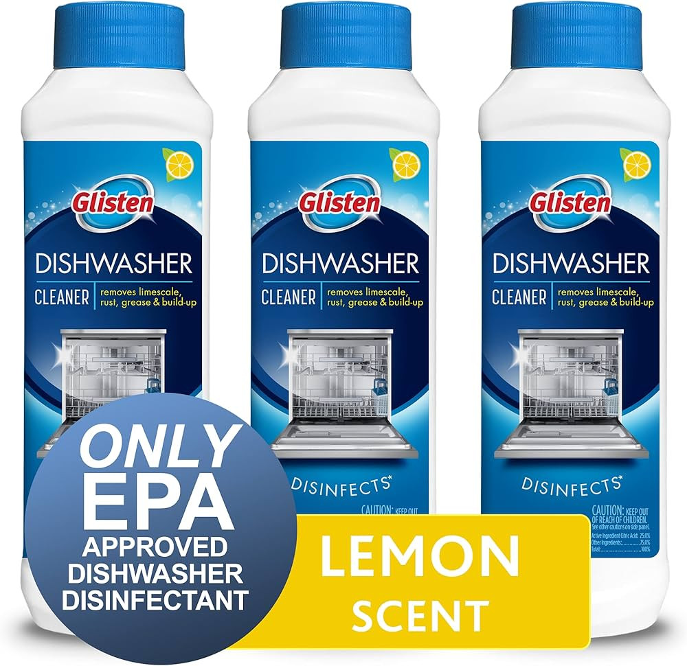 Glisten Dishwasher Cleaner and Disinfectant, Removes Limescale, Rust, Grease and Buildup, Fresh L... | Amazon (US)