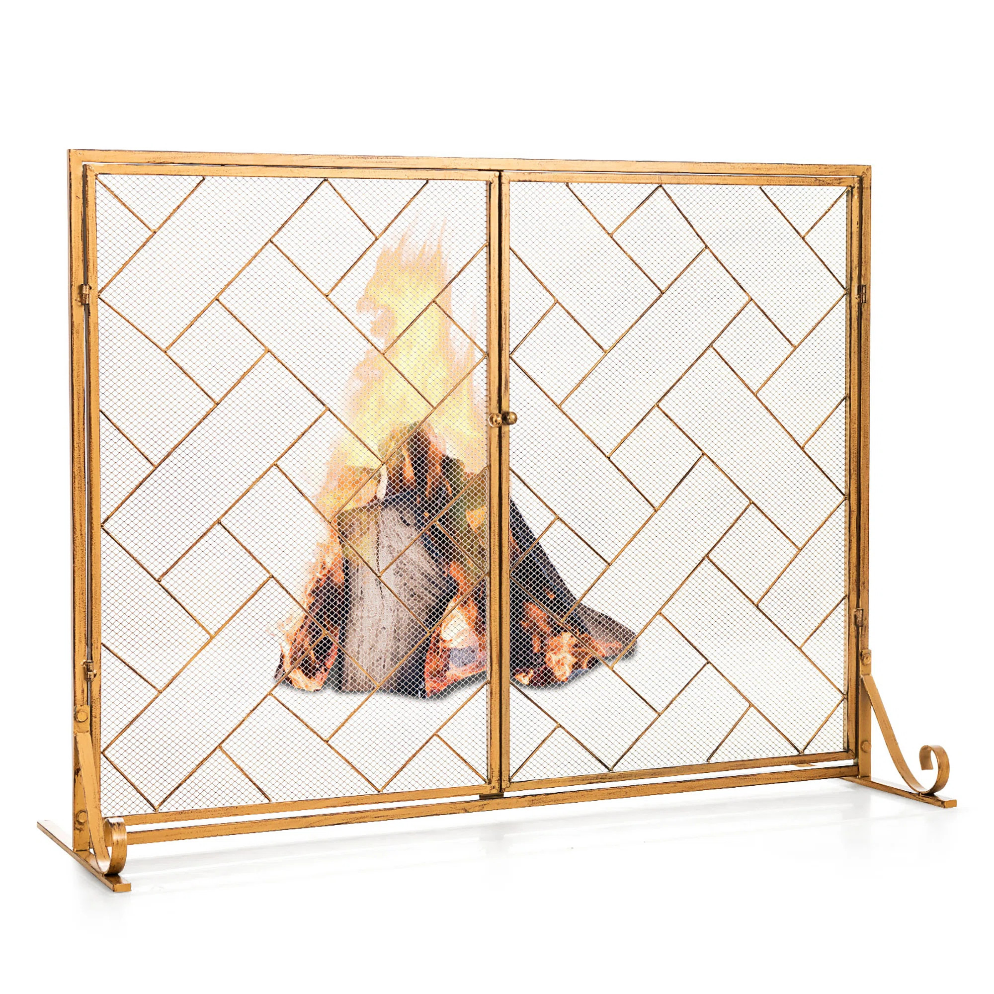 2 Panel Iron Fireplace Screen | Wayfair North America