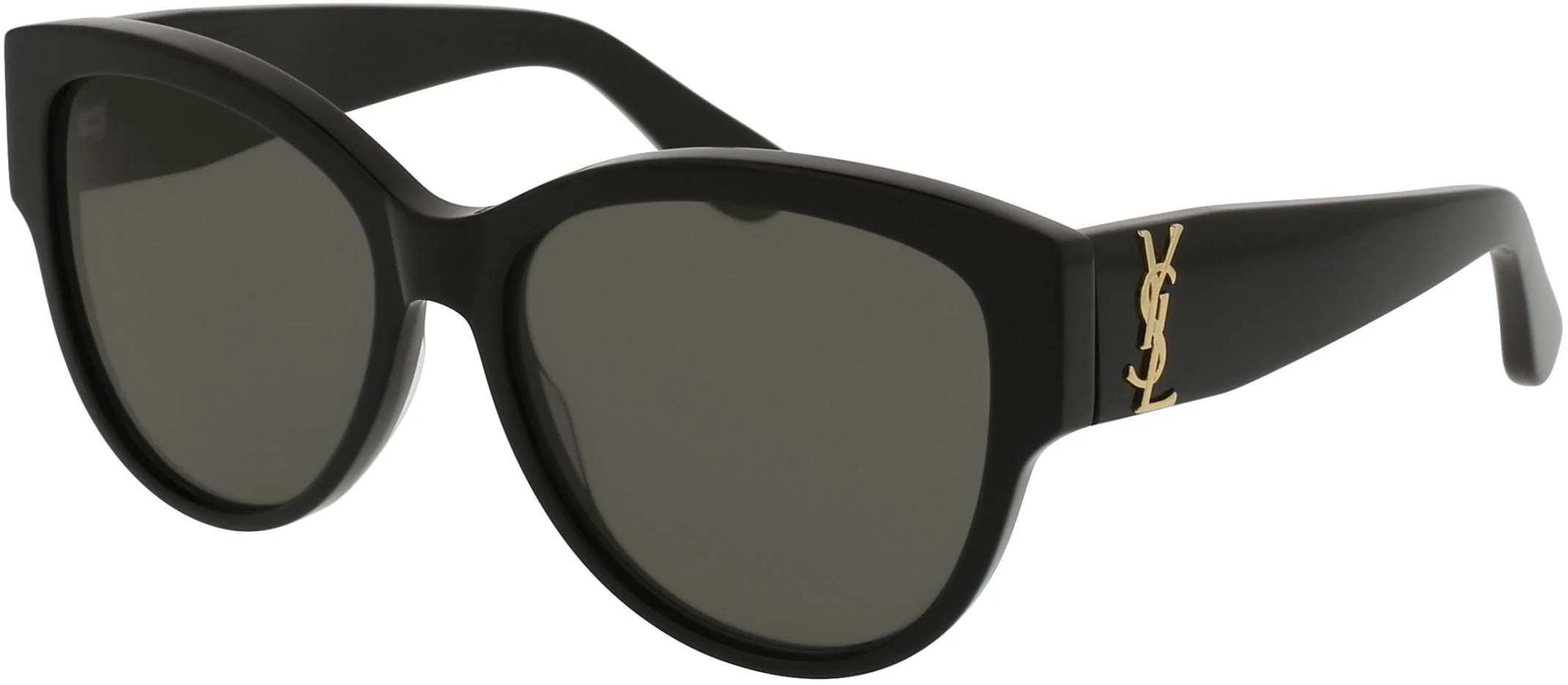 Saint Laurent Monogram SL M3 Sunglasses 002 - Black - Grey Women Cat Eye | Designer Optics
