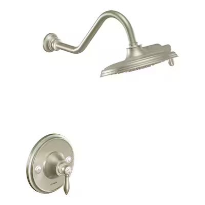 Moen Weymouth Brushed Nickel 1-handle Multi-function Round Shower Faucet | Lowe's