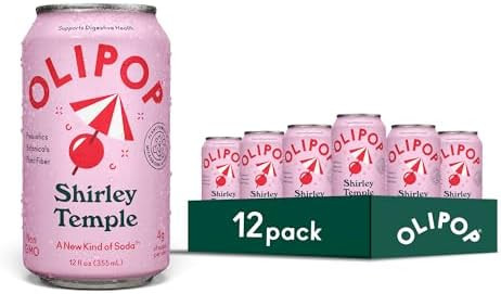 OLIPOP Prebiotic Soda Pop, Shirley Temple, Pantry Pack Packed with Prebiotics, Fiber, and Botanic... | Amazon (US)