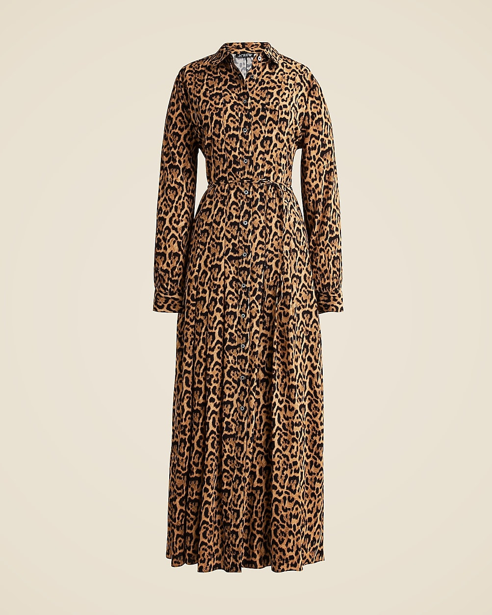 Drapey pleated shirtdress in leopard print | J. Crew US