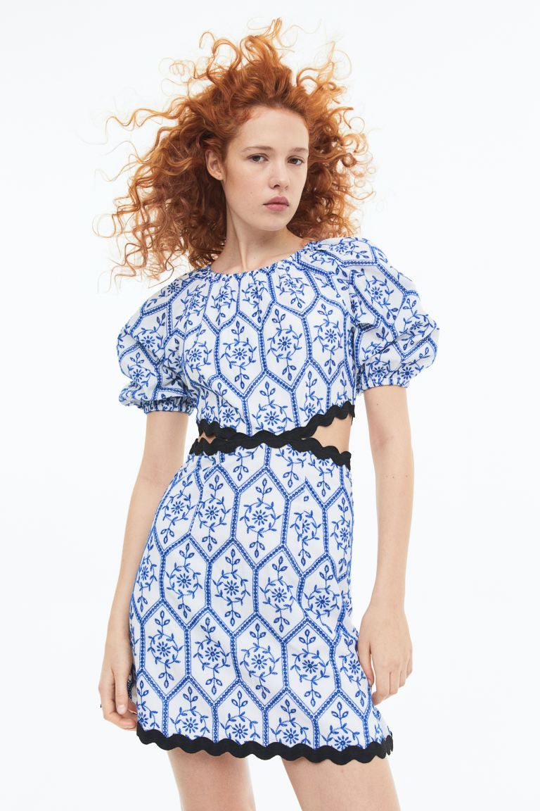 Eyelet Embroidered Cut-out Dress | H&M (US + CA)