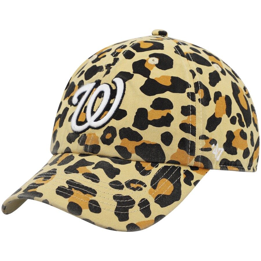 Washington Nationals '47 Women's Cheetah Clean up Adjustable Hat - Tan | Lids