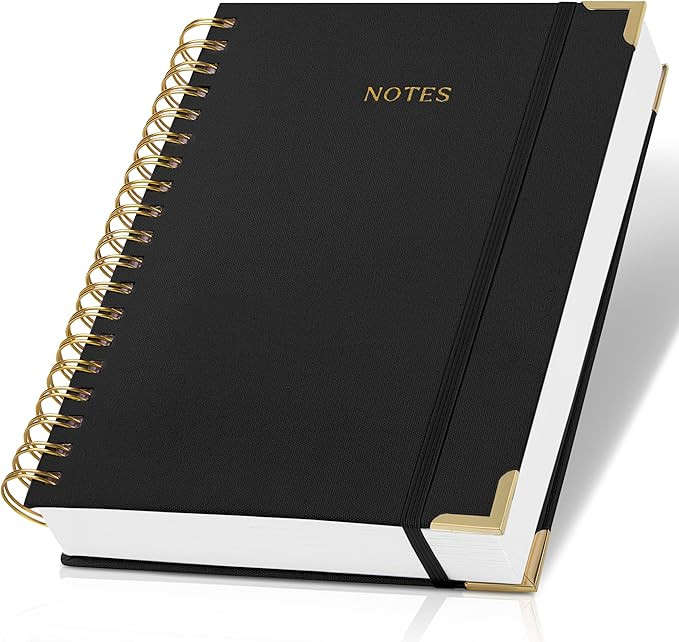 ZICOTO Aesthetic Thick Spiral Notebook Journal For Women in B5 Format - Modern Linen Hardcover Wi... | Amazon (US)