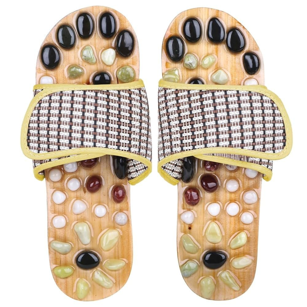 Acupressure Massage Slippers with Earth Stone, Wellness Gifts Therapeutic Reflexology Sandals for... | Amazon (US)