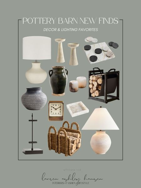 Pottery Barn new finds! All of these decor and lighting pieces are so beautiful. I love these white lamps, and I have a few of these pieces too like this tic tac toe game and one of these vases. All such beautiful finds that are perfect for styling! 

#LTKhome #LTKstyletip