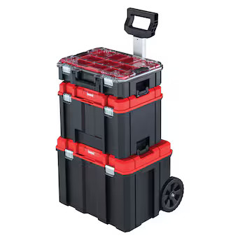 CRAFTSMAN VERSASTACK 17-in W x 30.9-in H x 20.15-in D Red and Black Plastic/Metal Rolling Tool Bo... | Lowe's