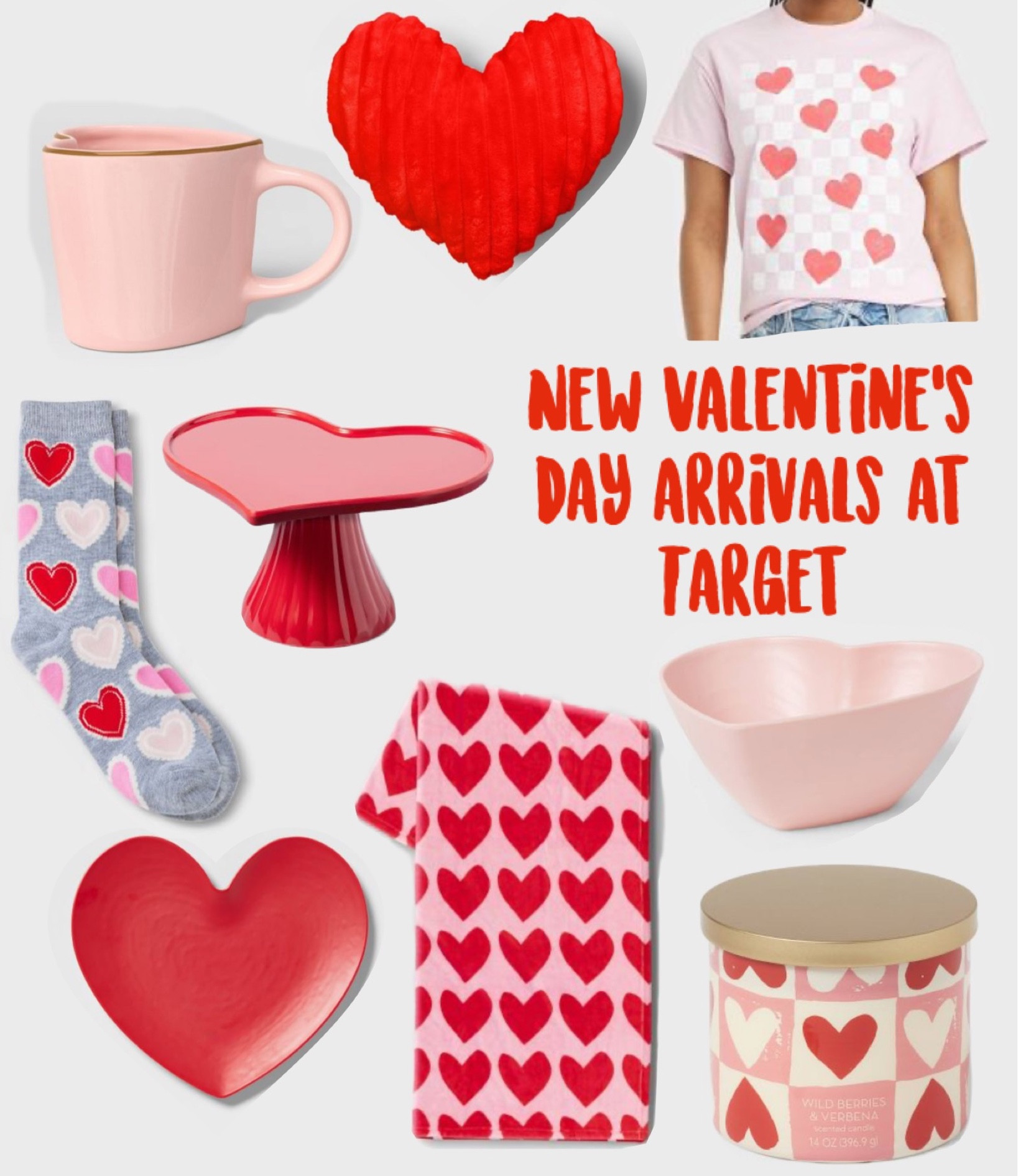 Valentine’s Day arrivals at Target!! Valentine’s Day throw pillows, graphic t-shirts, heart shaped plates, heart shaped bowls, heart shaped mugs, throw blankets!! Target Valentine’s Day decor!!

#LTKHoliday #LTKSeasonal