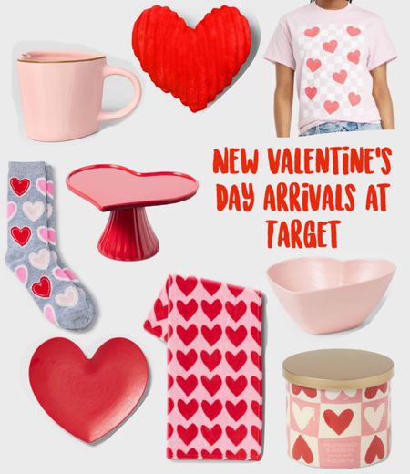 Valentine’s Day arrivals at Target!! Valentine’s Day throw pillows, graphic t-shirts, heart shaped plates, heart shaped bowls, heart shaped mugs, throw blankets!! Target Valentine’s Day decor!!

#LTKHoliday #LTKSeasonal