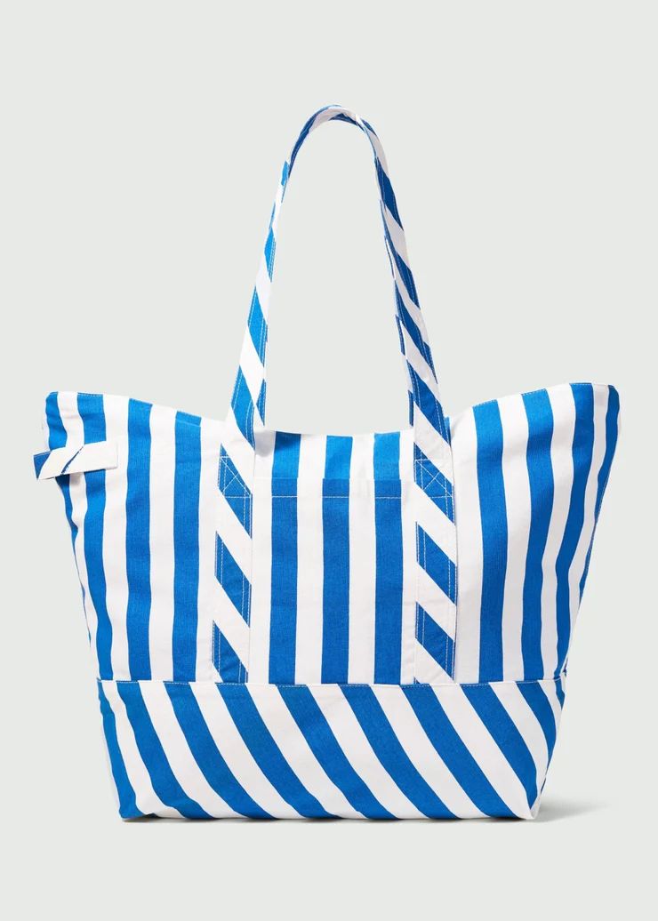 The Foldable Canvas Bag Lapis Blue | Solid & Striped