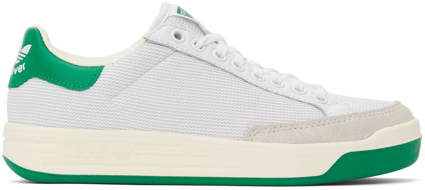 White & Green Rod Laver Sneakers | SSENSE