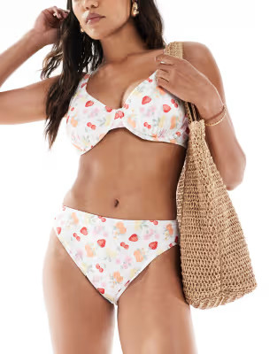 Hollister curvy bikini set in fruit print | ASOS (Global)