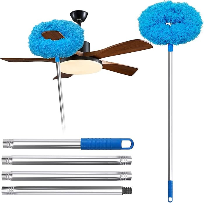 DRQ Ceiling Fan Cleaner Duster, Reusable Microfiber Duster with Extension Pole, 13 to 48 Inch Fan... | Amazon (US)