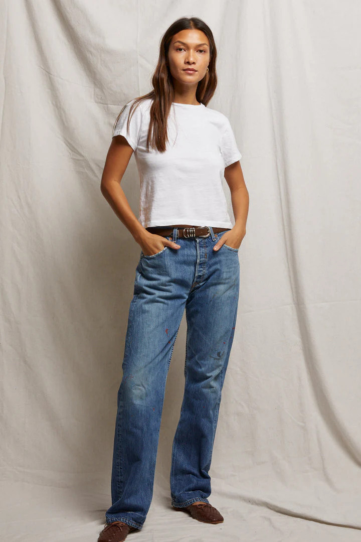 PerfectWhiteTee - Lisa Fitted Short Sleeve Tee - White | Jones & Daughters