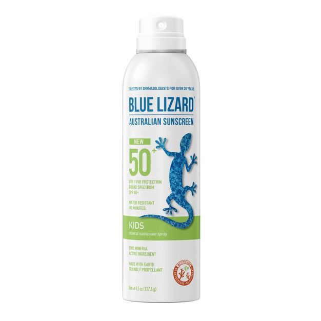 Blue Lizard Kids' Mineral Sunscreen Spray - SPF 50+ - 4.5oz | Target