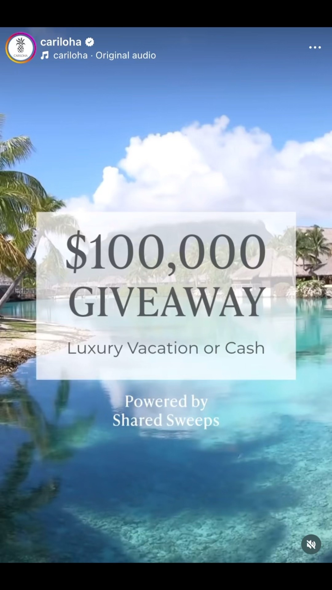 🌴 WIN a $100,000 Luxury Escape to BORA BORA-or take the cash! 💰✨

This is the ultimate dream getaway: a 7-day stay at the Four Seasons in an overwater luxury villa, first-class travel, VIP experiences, spa indulgences, and MORE. Or, it you'd rather, just take the $100k in cash. The choice is yours!

Here's what's included for ONE lucky winner:
🌴 7-night stay in a $25,000 overwater villa at the Four Seasons Bora Bora
🛏️ Cariloha Bedding Suite™-sleep in our award-winning bedding on vacation AND at home ($6,000 value!)
✈️ First-class travel for two ($10,000 value)
🌊 VIP adventures-private lagoon snorkeling, jet skiing, ATV rides & a sunset catamaran cruise ($9,000 value)
💆‍♀️ Luxury indulgence-spa treatments, private dining, shopping & transportation ($10,000 value)
💵 $40,000 spending money for all your getaway indulgences. 

Because you deserve to sleep, live, and feel like you're always on vacation.

HOW TO ENTER: Every $1 spent = 1 entry
✨Bonus entries on select items!

#LTKWatchNow #LTKHome #LTKTravel