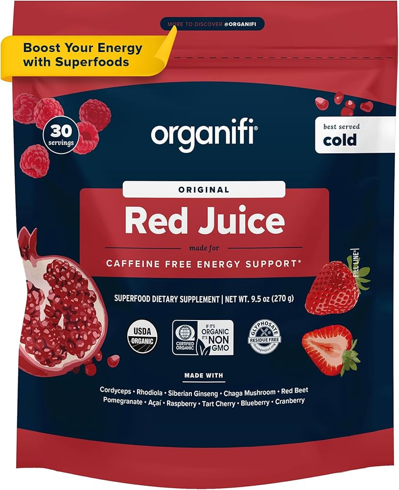 Organifi Red Juice - Energy Powder Reduces Afternoon Crashes and Boosts Digestion and Immune Syst... | Amazon (US)